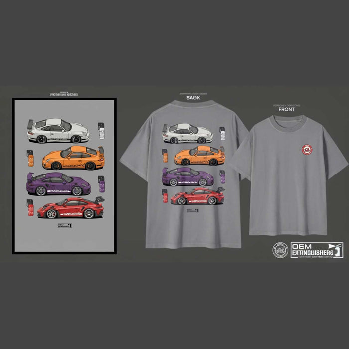 OEMExtinguishers Porsche Generation T-Shirt pre-order with 3-4 week shipping