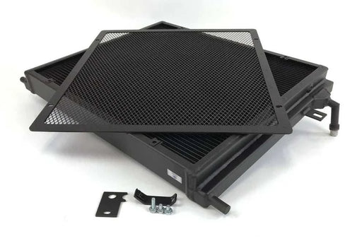 CSF F8X Heat Exchanger black with RockGuard for BMW S55 cooling system upgrade
