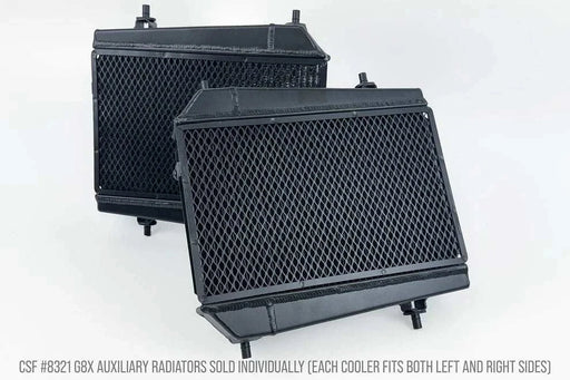 CSF Auxiliary Radiators #8321 for G8X M2 M3 M4 high-performance drop-in fit aluminum aux cooler with rock guard