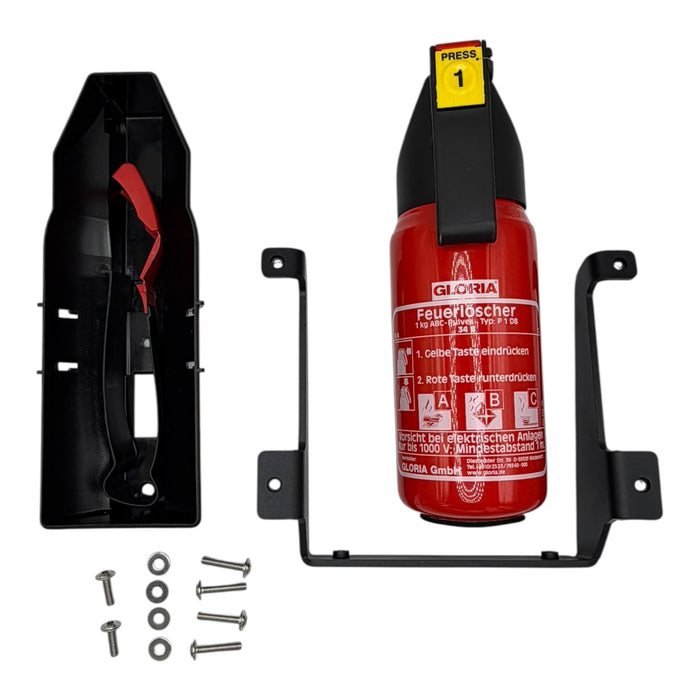 Recaro Pole Position Fire Extinguisher Kit for Mercedes AMG GTR Pro with mounting hardware