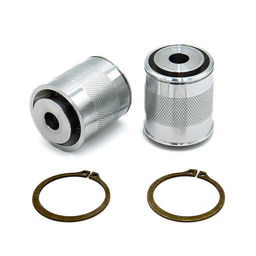 SPL Parts Rear LCA Inner Bushing pair with PTFE-lined spherical bearings and aluminum housing for BMW E9X/F8X models
