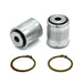 SPL Parts Rear LCA Inner Bushing pair with PTFE-lined spherical bearings and aluminum housing for BMW E9X/F8X models