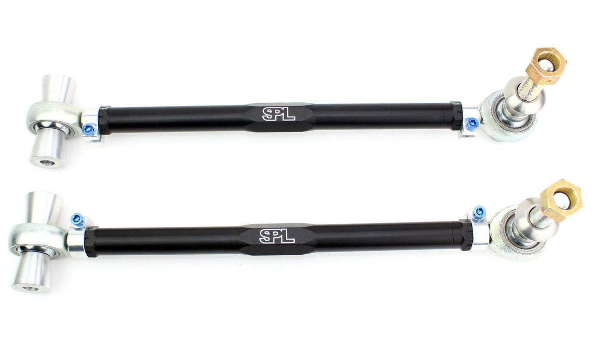 Pair of black SPL Parts G8X front tension rods with FK spherical bearings for BMW G80/G82 M3/M4 cars