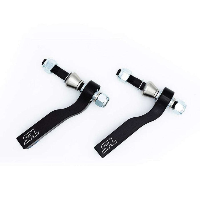 Pair of SPL Parts G8X adjustable tie rod ends for BMW G8X, G2X, and G42 with bumpsteer correction and lightweight aluminum construction